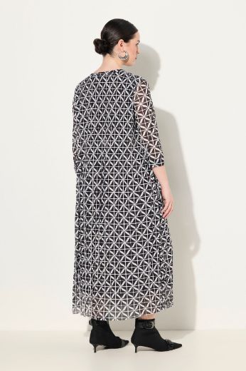 Plus size veliki brojevi Haljina maxi geometrijskog printa za punije