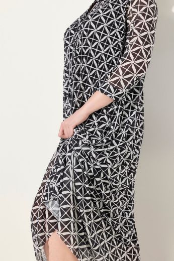 Plus size veliki brojevi Haljina maxi geometrijskog printa za punije