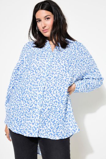 Plus size veliki brojevi Bluza  dugih rukava s leopard printom za punije