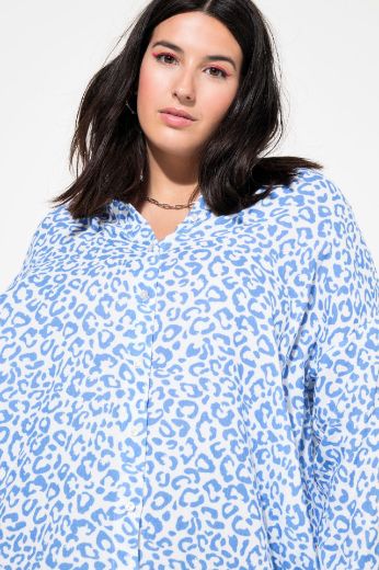 Plus size veliki brojevi Bluza  dugih rukava s leopard printom za punije