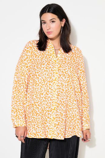 Plus size veliki brojevi Bluza  dugih rukava s leopard printom za punije