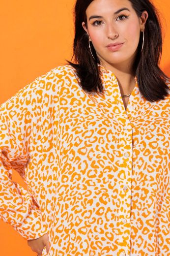 Plus size veliki brojevi Bluza  dugih rukava s leopard printom za punije