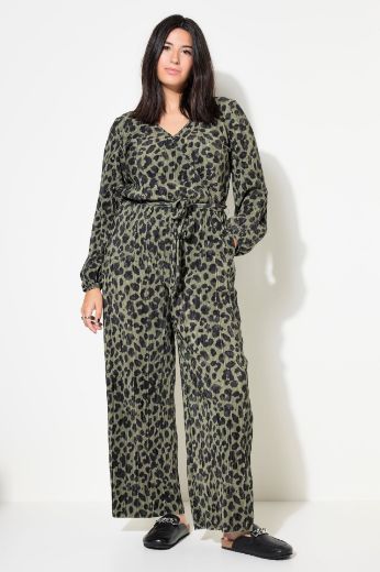 Plus size veliki brojevi Kombinezon s leopard printom za punije