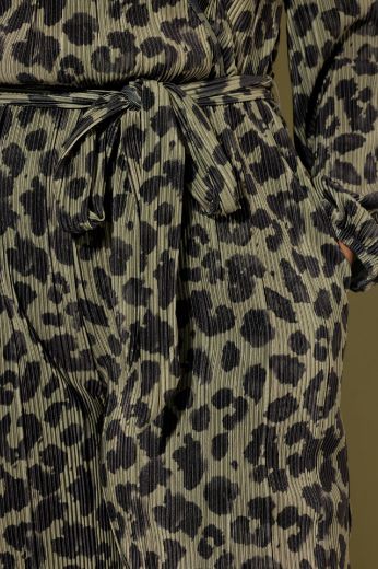 Plus size veliki brojevi Kombinezon s leopard printom za punije