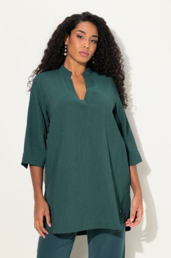 Plus size veliki brojevi Bluza s 3/4 rukavima V ovratnika za punije