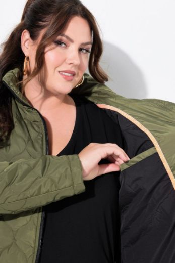 Plus size veliki brojevi Jakna štepana vodootporna povišenog ovratnika za punije