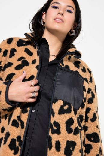 Plus size veliki brojevi Jakna lagana s leopard printom za punije