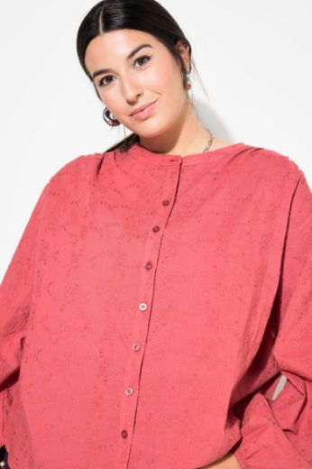 Plus size veliki brojevi Bluza dugih rukava bez kragne za punije