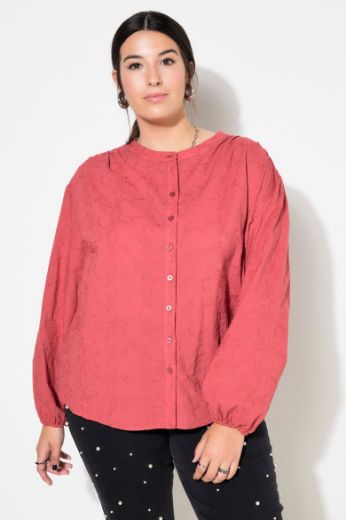 Plus size veliki brojevi Bluza dugih rukava bez kragne za punije