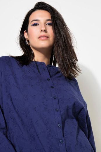 Plus size veliki brojevi Bluza dugih rukava bez kragne za punije