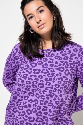 Plus size veliki brojevi Majica dugih rukava s leopard printom za punije