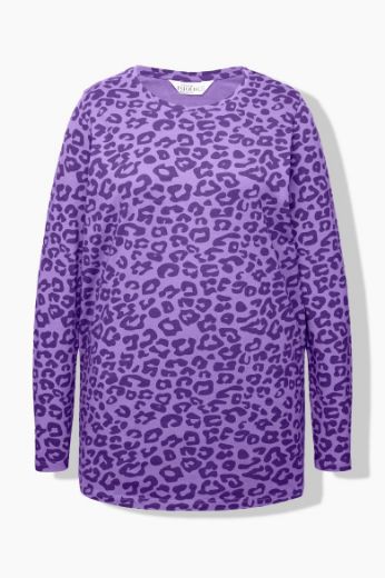 Plus size veliki brojevi Majica dugih rukava s leopard printom za punije