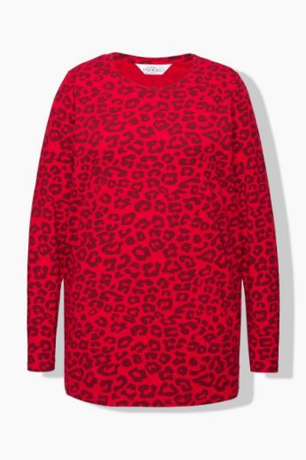 Plus size veliki brojevi Majica dugih rukava s leopard printom za punije