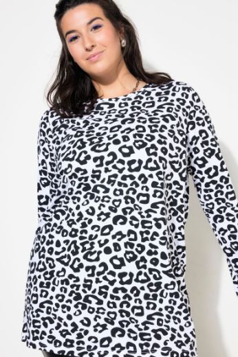 Plus size veliki brojevi Majica dugih rukava s leopard printom za punije