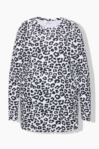 Plus size veliki brojevi Majica dugih rukava s leopard printom za punije