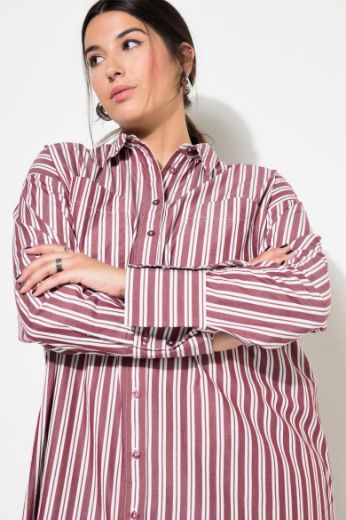 Plus size veliki brojevi Bluza dugih rukava na pruge za punije