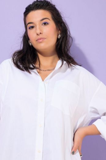 Plus size veliki brojevi Bluza dugih rukava s natpisom na leđima za punije