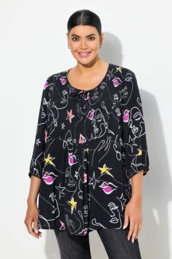 Plus size veliki brojevi Bluza 3/4 rukava okrugog ovratnika za punije