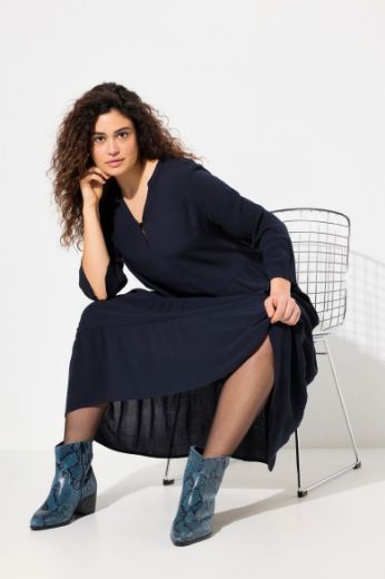 Plus size veliki brojevi Haljina 3/4 rukava A kroja za punije