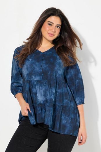 Plus size veliki brojevi Bluza V ovratnika za punije