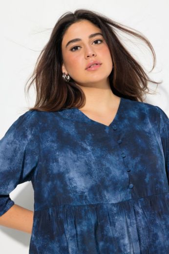 Plus size veliki brojevi Bluza V ovratnika za punije