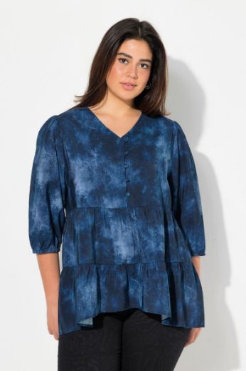 Plus size veliki brojevi Bluza V ovratnika za punije