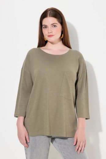 Plus size veliki brojevi Majica s 3/4 rukavima od eko pamuka za punije