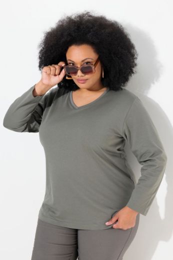 Plus size veliki brojevi Majica Basic dugi rukavi za punije