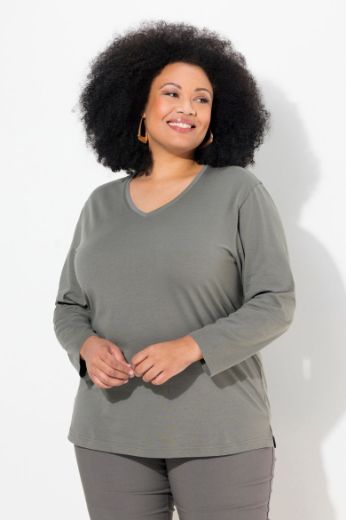 Plus size veliki brojevi Majica Basic dugi rukavi za punije