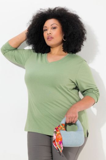 Plus size veliki brojevi Majica Basic dugi rukavi za punije