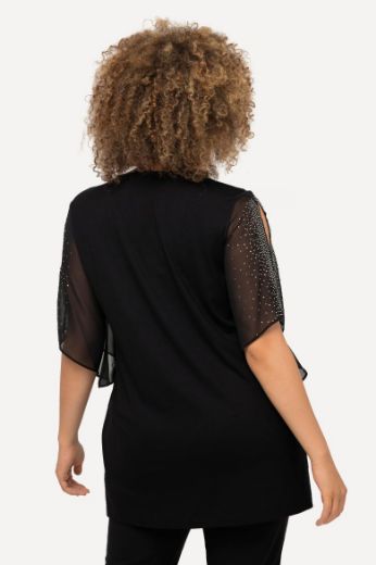 Plus size veliki brojevi Bluza svečana s ukrasima na rukavima za punije