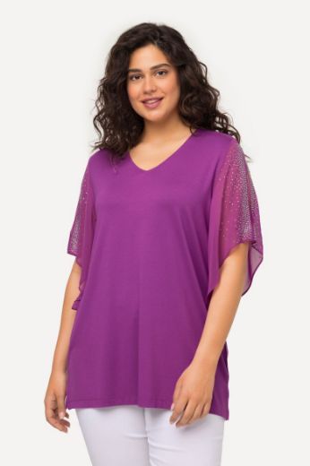 Plus size veliki brojevi Bluza svečana s ukrasima na rukavima za punije