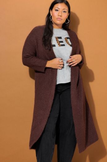 Plus size veliki brojevi Kardigan dugog kroja za punije