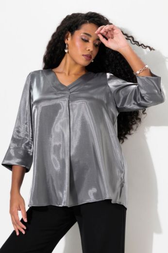 Plus size veliki brojevi Bluza elegantna s 3/4 rukavima A kroja za punije