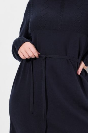 Plus size veliki brojevi Haljina midi dugih rukava za punije