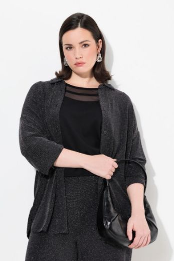 Plus size veliki brojevi Bluza svjetlucava s gumbićima za punije