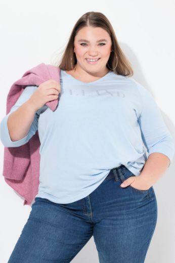 Plus size veliki brojevi Majica 3/4 rukava V ovratnika za punije