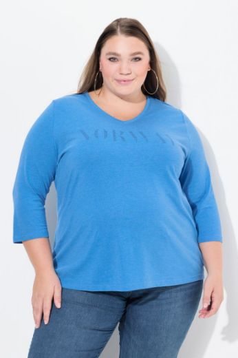 Plus size veliki brojevi Majica 3/4 rukava V ovratnika za punije