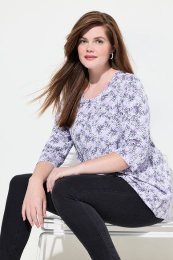 Plus size veliki brojevi Majica 3/4 rukava okruglog ovratnika za punije