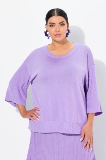 Plus size veliki brojevi Pulover 3/4 rukava okruglog ovratnika za punije