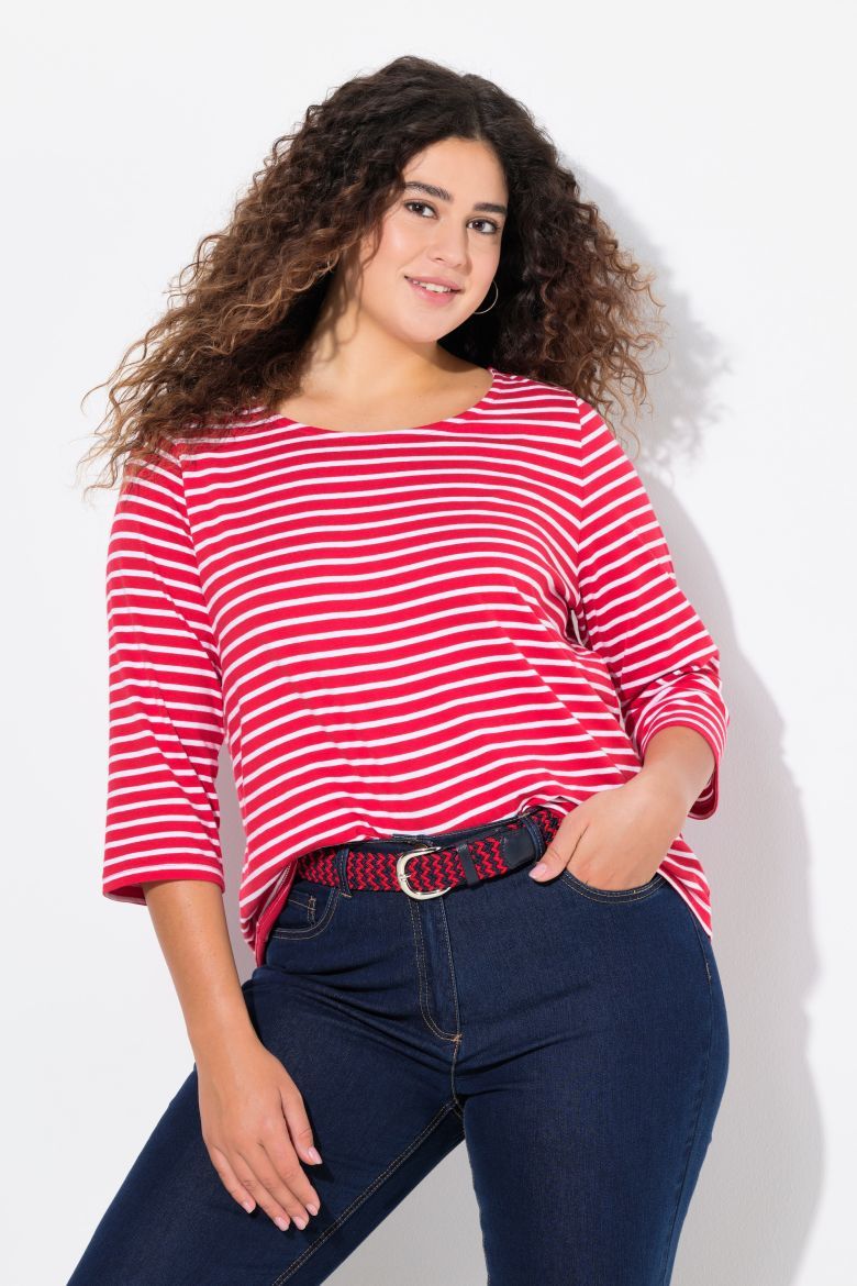 Plus size veliki brojevi Majica 3/4 rukava okruglog ovratnika za punije