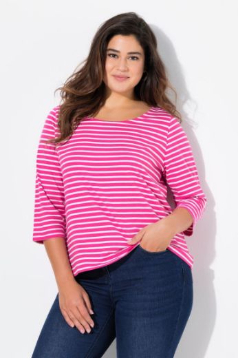 Plus size veliki brojevi Majica 3/4 rukava okruglog ovratnika za punije