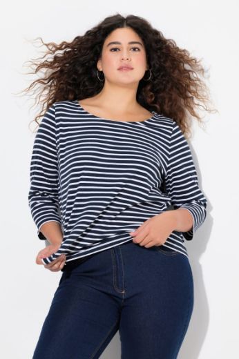 Plus size veliki brojevi Majica 3/4 rukava okruglog ovratnika za punije