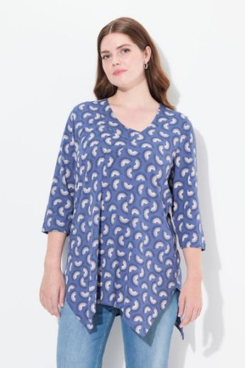 Plus size veliki brojevi Majica 3/4 rukava A kroja za punije