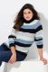 Veliki brojevi Pulover na pruge povišenog ovratnika moda za punije