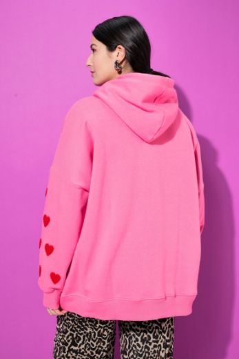 Plus size veliki brojevi Majica dugih rukava s printom srca za punije