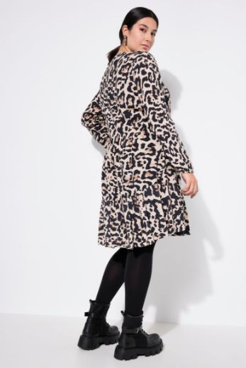 Plus size veliki brojevi Haljina s leopard printom za punije