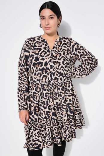 Plus size veliki brojevi Haljina s leopard printom za punije