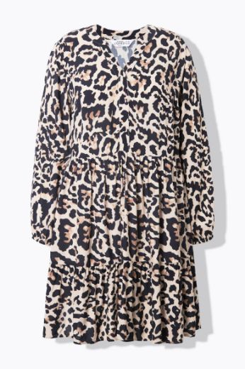 Plus size veliki brojevi Haljina s leopard printom za punije