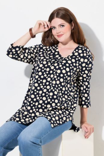 Plus size veliki brojevi Bluza 3/4 rukava A kroja za punije